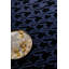 Wool Houndstooth Area Rug in Dark Blue/Black-74187216