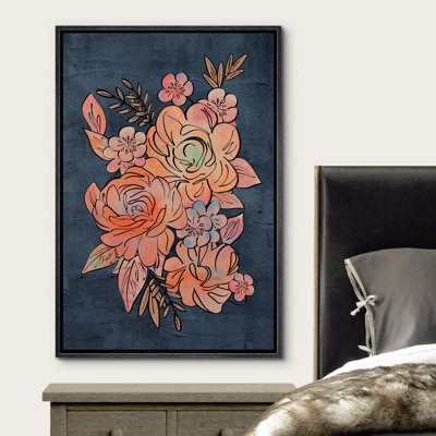 «Flower Blossom Abstract Floral Botanical Illustration Modern Boho, minimaliste, impression numérique sur toile, art mural encadré