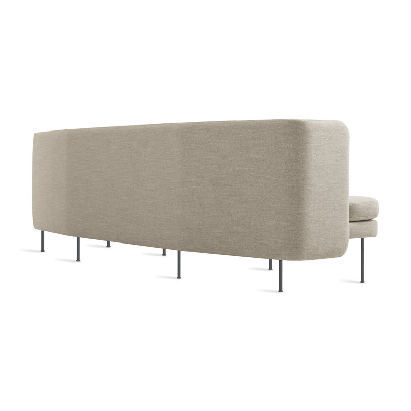 Bloke Sofa, Tait Stone Textured Basketweave, 34" H x 95" W x 32" D, Slate