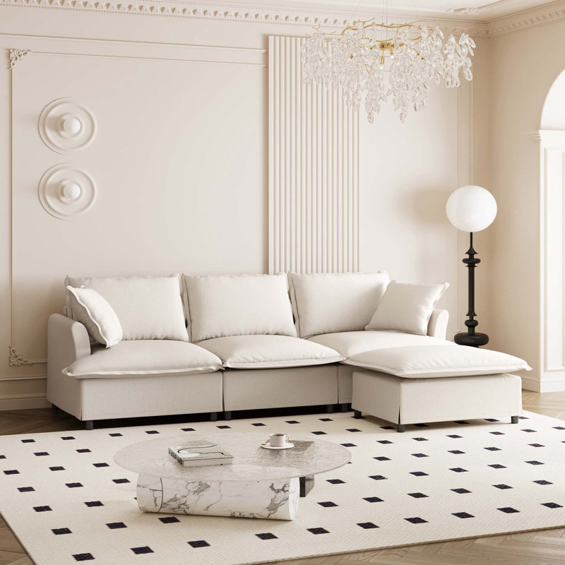 Canapé modulaire Chenille, Chenille beige