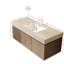 Meuble-lavabo flottant 48 po avec lavabo en céramique, plateau en pierre frittée, 2 portes, 1 tiroir