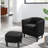Upholstered Chair With Ottoman-743064006