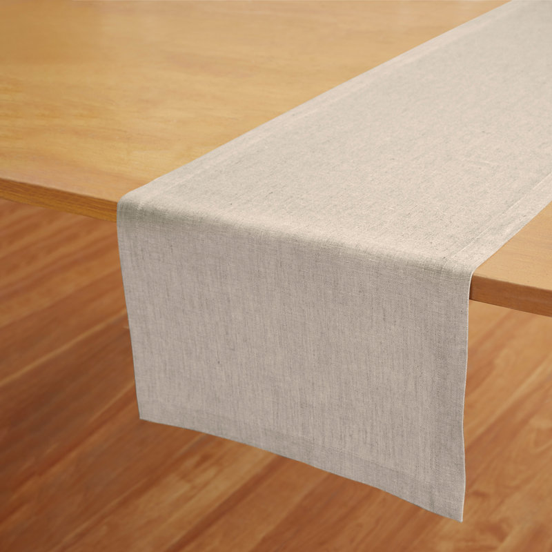 Diana - 100% Pure Linen Table Runner, 108" x 14", Light Natural