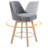26'' Swivel Counter Height Barstool with Back for Kitchen Island,Nailhead Trims and Solid Wood Frame-243662915-243662913