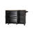 Kitchen Island & Kitchen Cart, Mobile Kitehcn Island With Extensible Rubber Wood Table Top,Adjustable Shelf Inside Cabinet For Different Utensils, 3 Big Drawers, With Spice Rack, Towel Rack