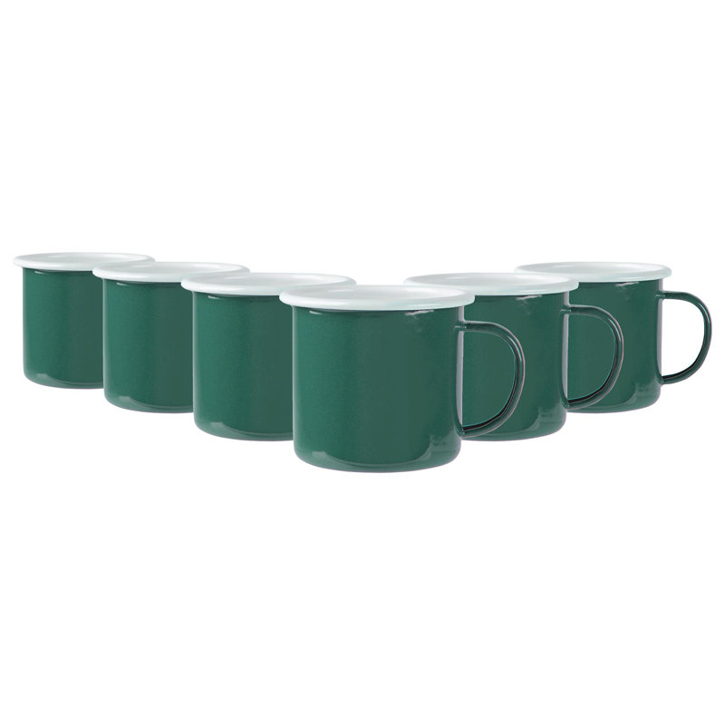 Enamelware Camping Mug, Green, 6