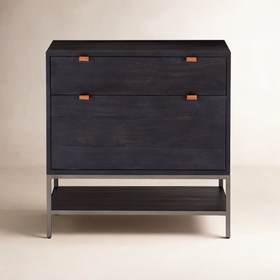 Loki 30'' Wide 2 -Drawer Solid Wood File Cabinet