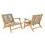 Fauteuils club d'extérieur en bois d'acacia Sierra-348019143