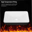 19"X12" White & Black Semi-Recessed Ceramic Bathroom Sink - Countertop Vessel Design