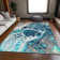 Premium Machine Washable Prisco Teal Rug