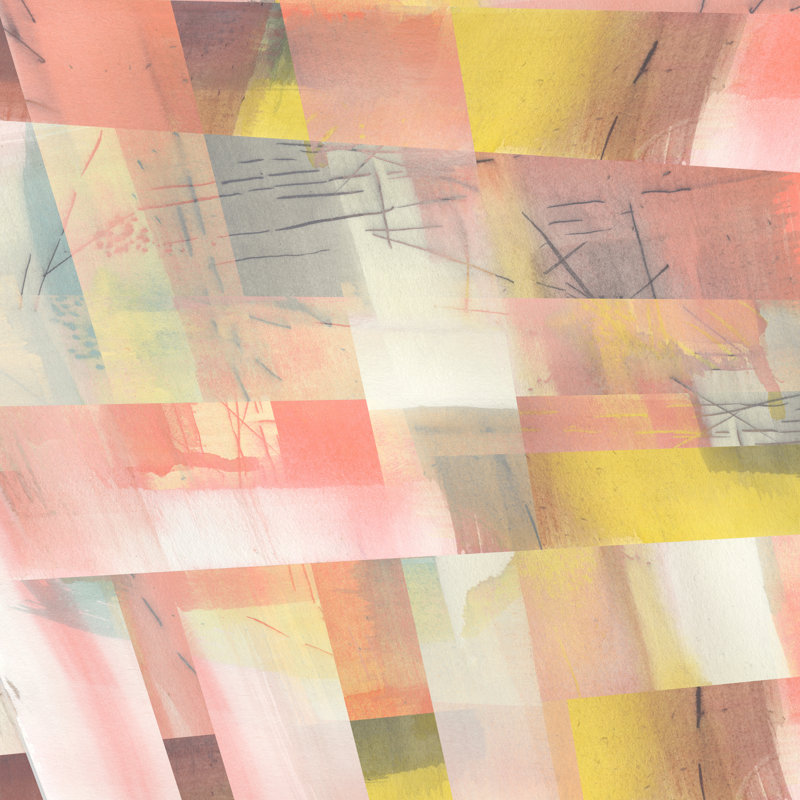 Abstract Weave II by Jennifer Goldberger - Wrapped Canvas Painting, 30cm H x 30cm W