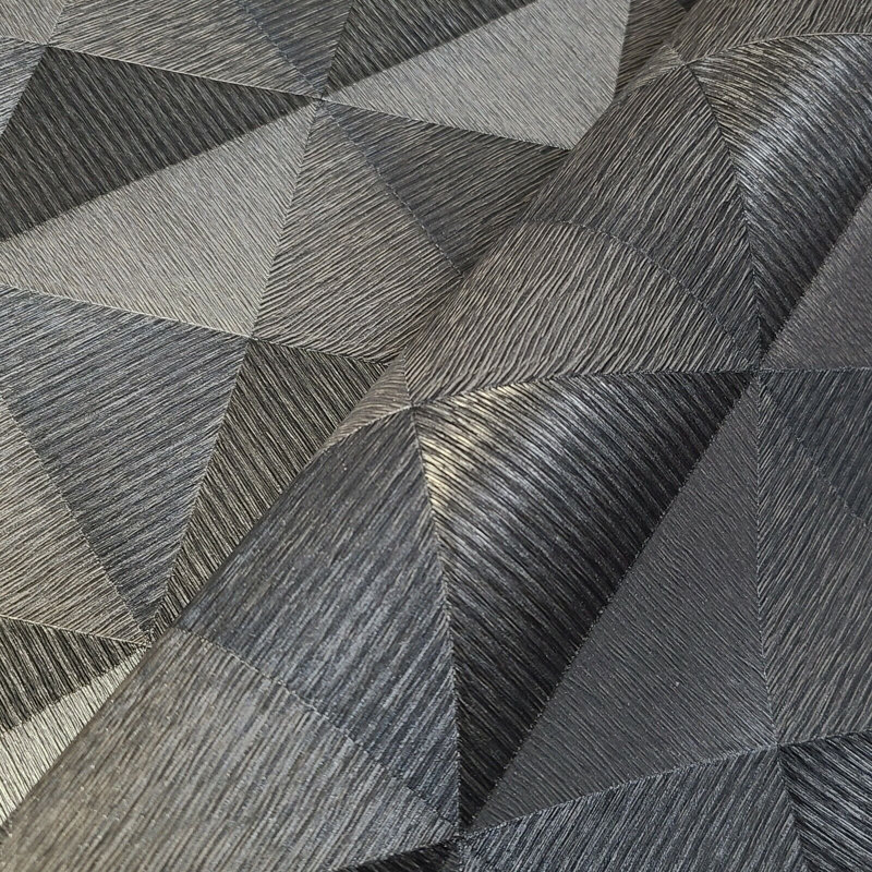 Rouleau de papier peint Kia-leigh, Noir / gris