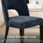 Chaise de salle à manger rembourrée sans accoudoirs avec dossier haut (ensemble de 6)-1991556920