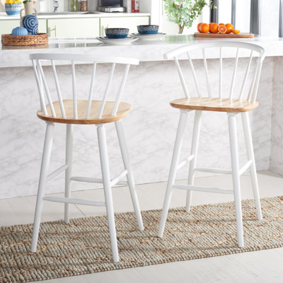 Ensemble de 2 tabourets en bois massif Sheffield