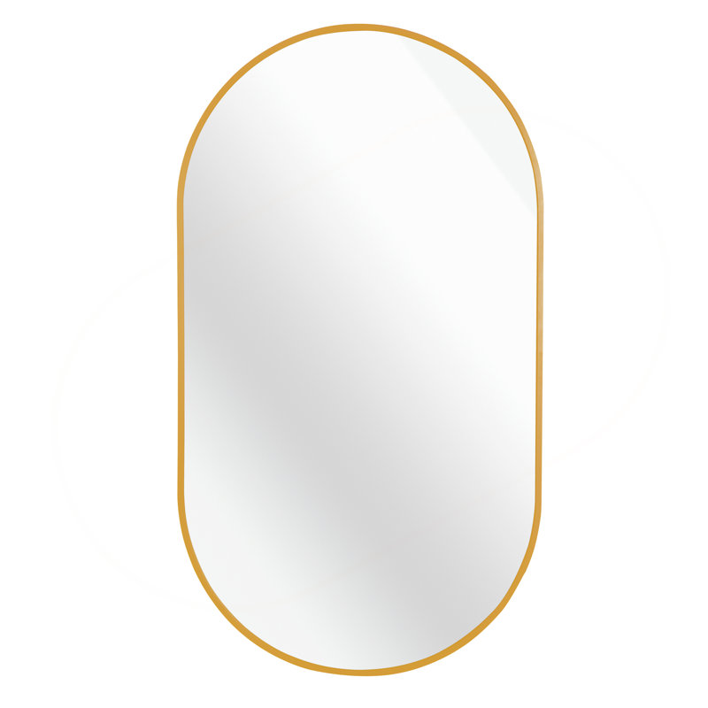 Miroir ovale en métal 20 po x 28 po
