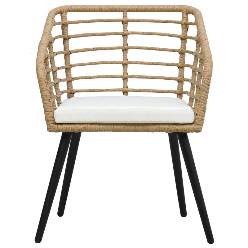 Charley-Ann Patio Chair with Cushions, Black