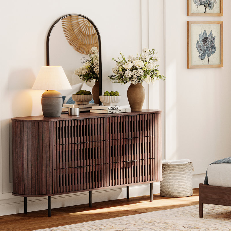 63 " W 6 - Drawer Dresser, Brown