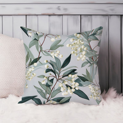 Botanical Plants Pattern IX Leaves Pillow Cover