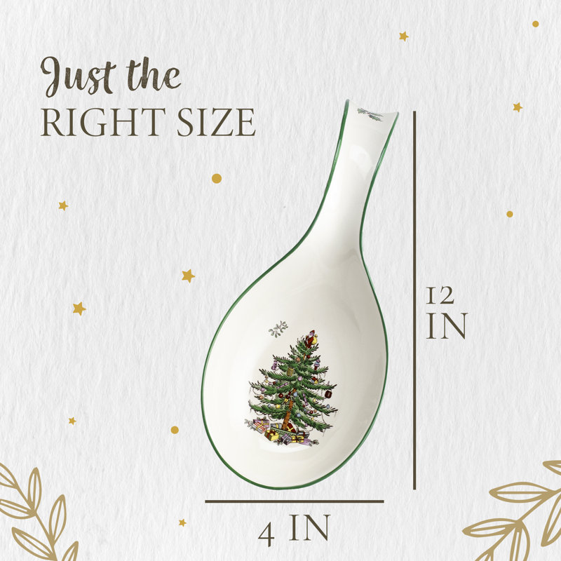 Spode Christmas Tree Spoon Rest 12"