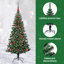 vidaXL Artificial Pre-lit Christmas Tree Green PVC and Metal-2119894714