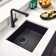 Houzer 24 in Midnite Granite Composite Undermount Single Bowl Kitchen Sink - G-300U MIDNITE