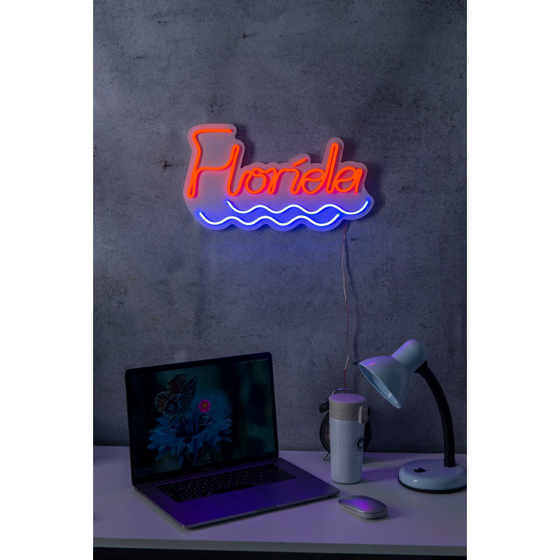 Éclairage décoratif en plastique à DEL, Bleu / Jaune