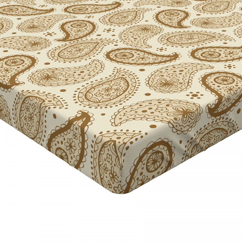 Microfiber Paisley Fitted Sheet, Queen Fitted Sheet