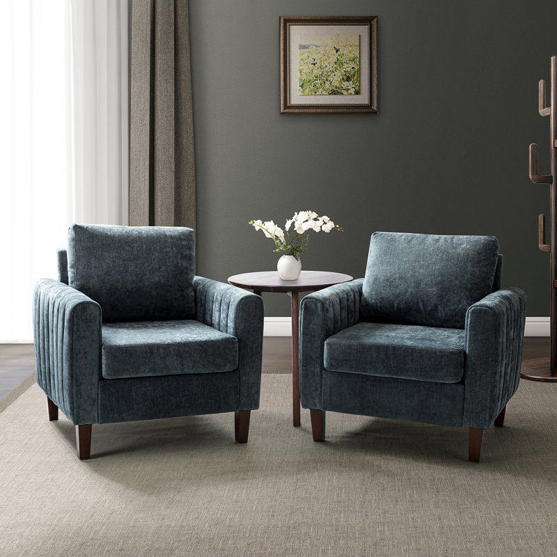 Fauteuil club l 32,5 po Ardarius, Polyester marine