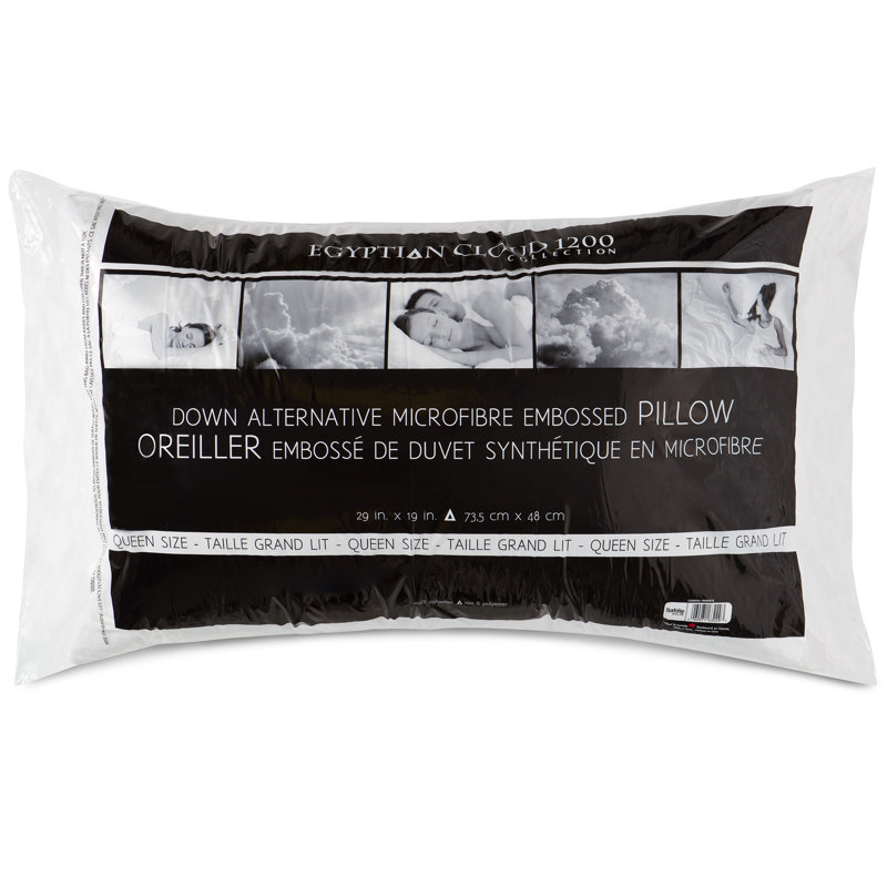 Oreiller très grand en microfibre gaufrée