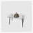 Glass Dining Table With Black Metal Legs, Tempered Top, Fits 4-6 People, Easy To Maintain And Assemble, For Various Rooms Modern Stable Construction 4-6, Assemble Clean, Different-301346552-274350823