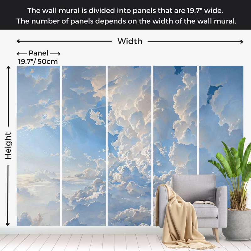 Papier peint paysage - Secrets of the Clouds, L 41 po x l 59 po