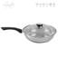 SQ Professional Lustro Stainless Steel 24cm Frying Pan With Glass Lid