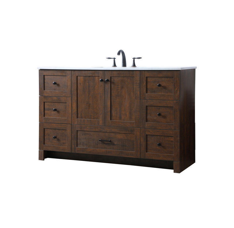 Meuble-lavabo simple avec plateau en marbre Soma, Expresso