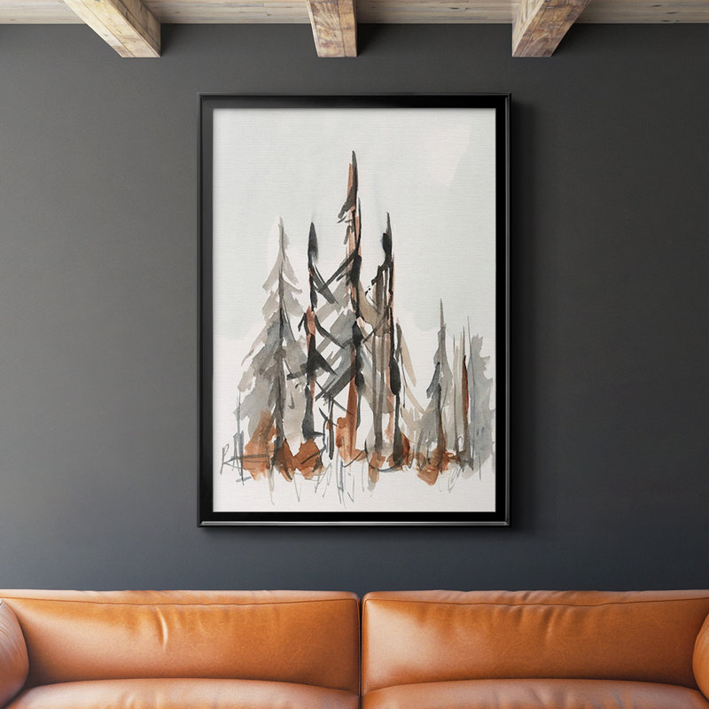 «Rustic Evergreen II», reproduction encadrée de qualité supérieure - prête à être accrochée, H 42,5 po x l 30,5 po x P 1 po