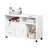 HOMCOM Printer Stand Home Office Mobile Cabinet Organizer Desktop with Caster Wheels, 2 Locking Breaks and Drawer
