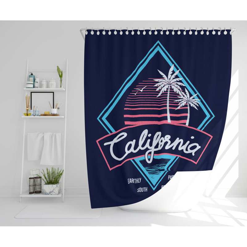 Fleshman Polyester Shower Curtain Set, 168cm H x 168cm W