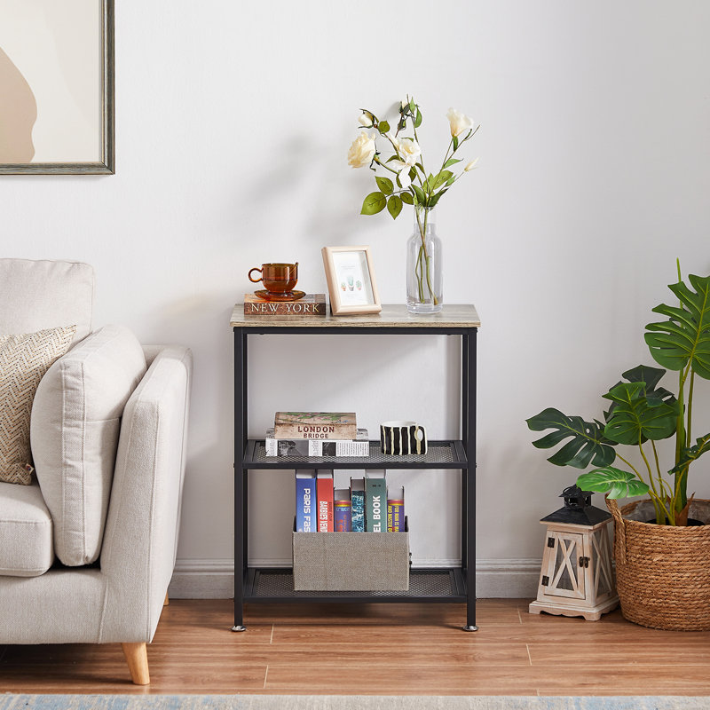 Kempst End Table, Gray/Natural