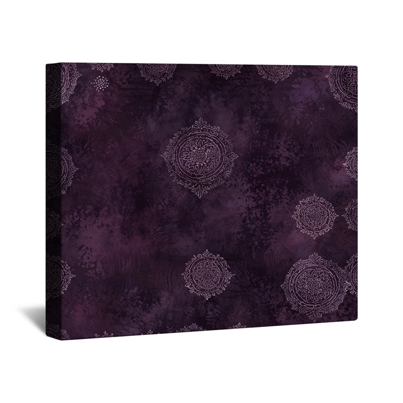 Purple Ornamental Motif Canvas Gallery Wrap in Many Sizes, 24 x 36 inches