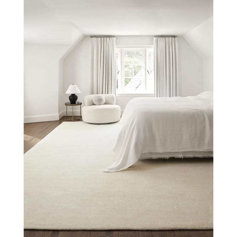 Crowe Wool Light Beige Area Rug