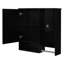 Armoire de miroir de salle de bain moderne 29 po x 28 po - hauteur de tablette réglable, matériaux, support mural noir, tablette, miroir-19642743