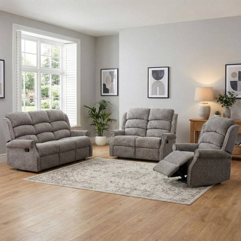 Lainey Reclining Sofa, 3, Latte