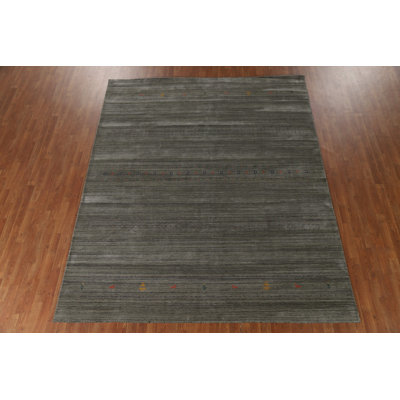 Tapis vert et gris Gabbeh
