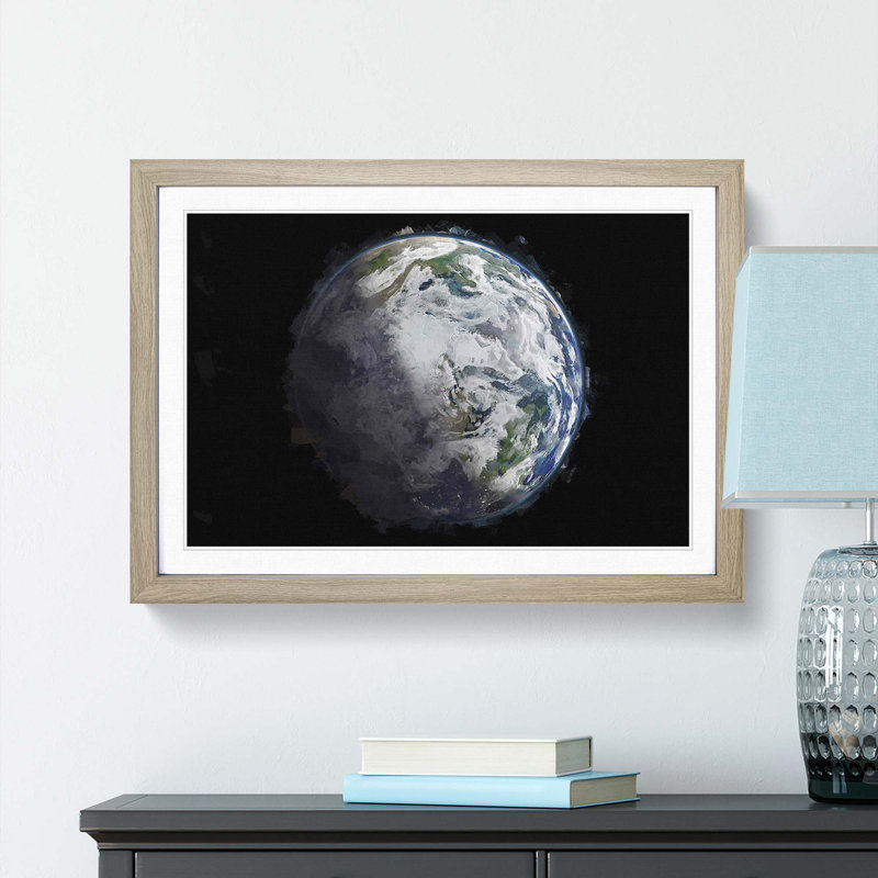 Our Magnificent Earth - Picture Frame Graphic Art Print, 62cm H x 87cm W x 2cm D, Oak Framed