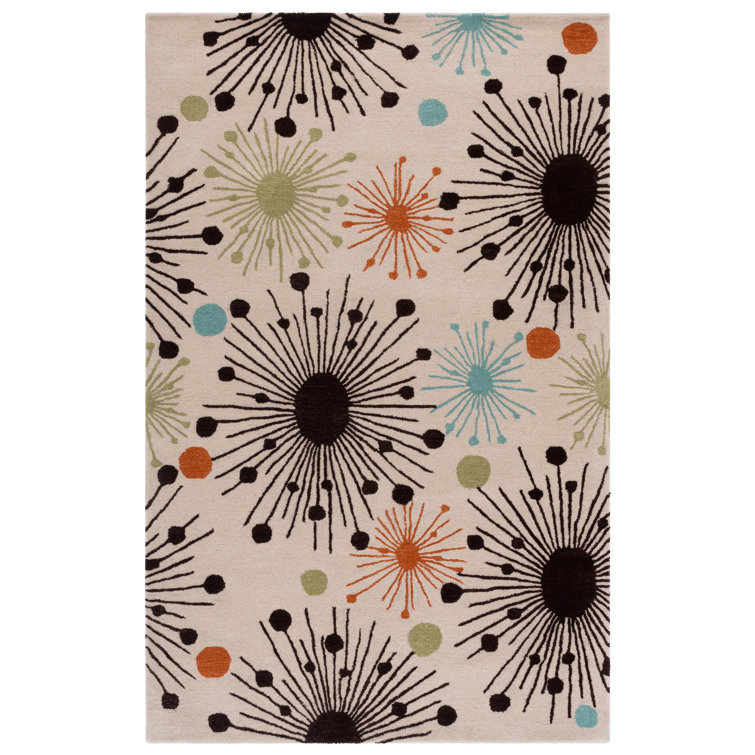 Amier Hand Tufted Wool And Viscose Floral Rug