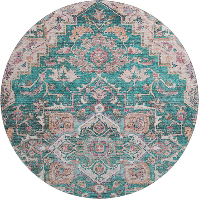 Premium Machine Washable Prisco Emerald Rug