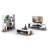 57 Inch Low Walnut Tv Stand, Mid Century Modern With 4 Shelves Open Storage And Entertainment Centre Legs Stand Modern, Storage, Wood