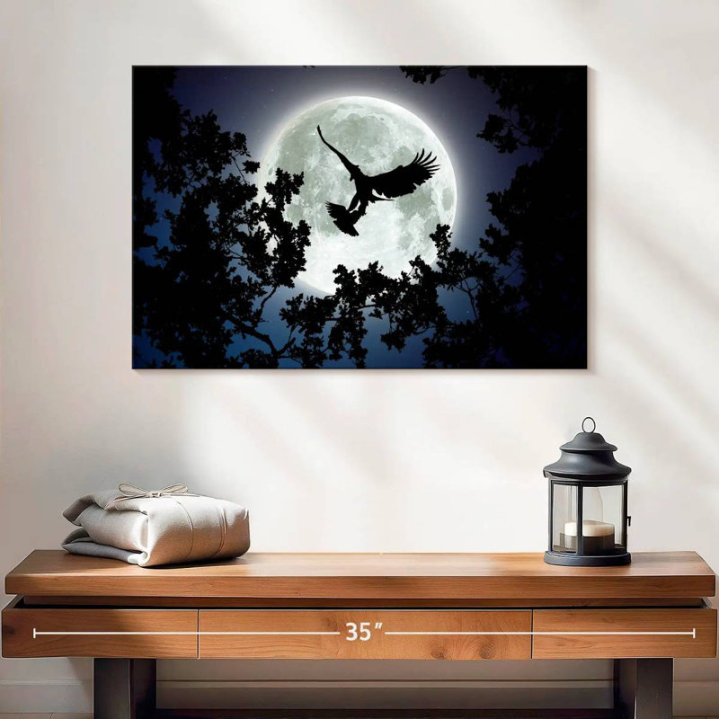 Brampt Night Hunting Eagle, 30" H x 45" W