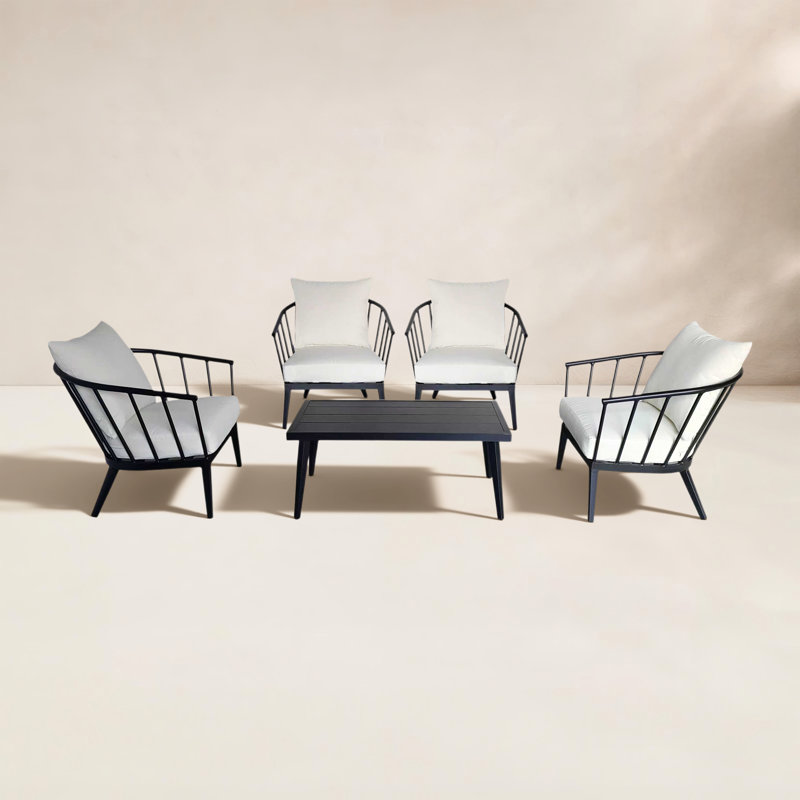 Serena 5 Pc Chat Set, 5 Pcs: Table, 4 Chairs