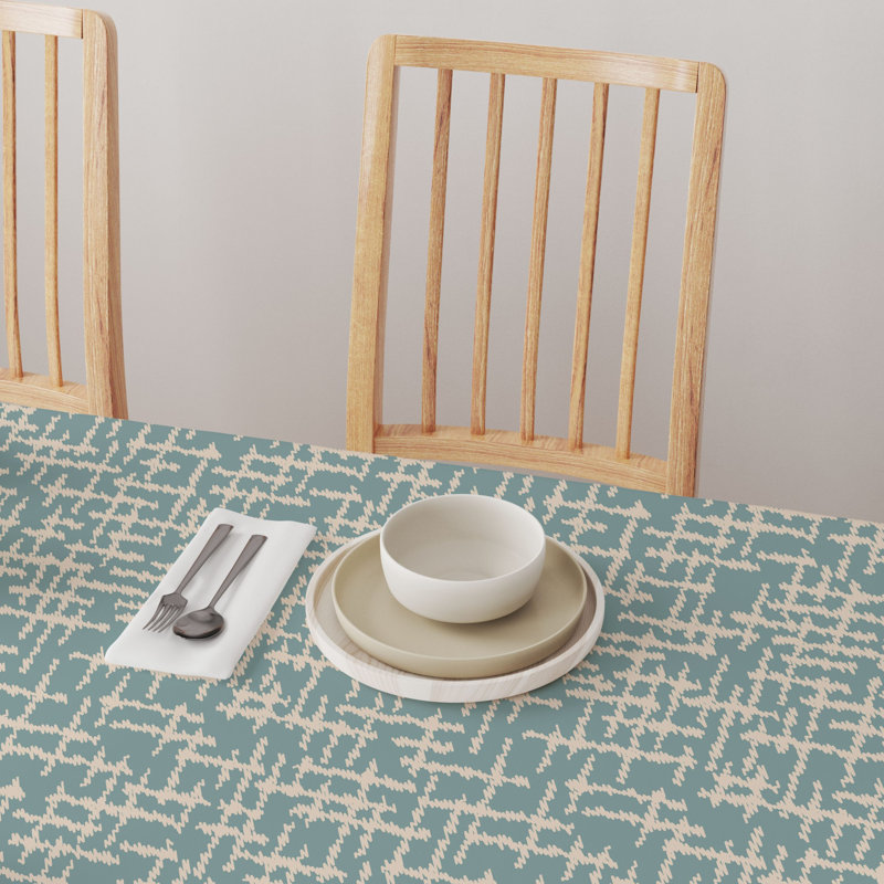 Square Tablecloth, 100% Cotton, 52X52", Abstract Sketch