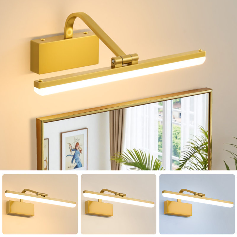 Aluminium LED Flush Mounted Sconce, Gold